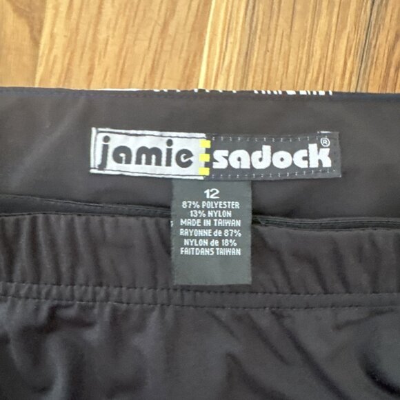 Jamie Sadock Women's Golf Skort Front Detachable Short Black/White Size 12 - Picture 5 of 6